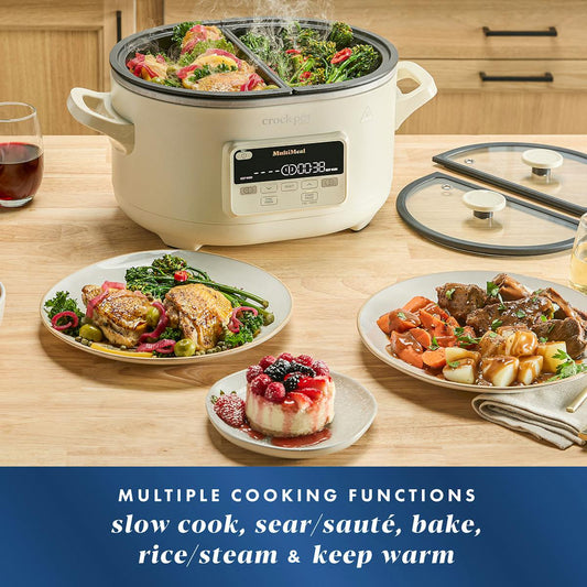 Crock-Pot MultiMeal Multicooker and Programmable Slow Cooker with Bake Function, Oat Milk — Product Information | Item Overview