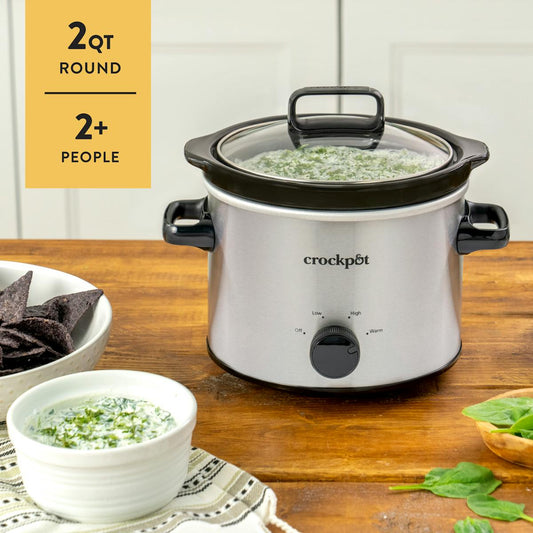 Crock-Pot 2-Quart Classic Slow Cooker, Small Slow Cooker, Stainless Steel | Product Overview | Item Overview