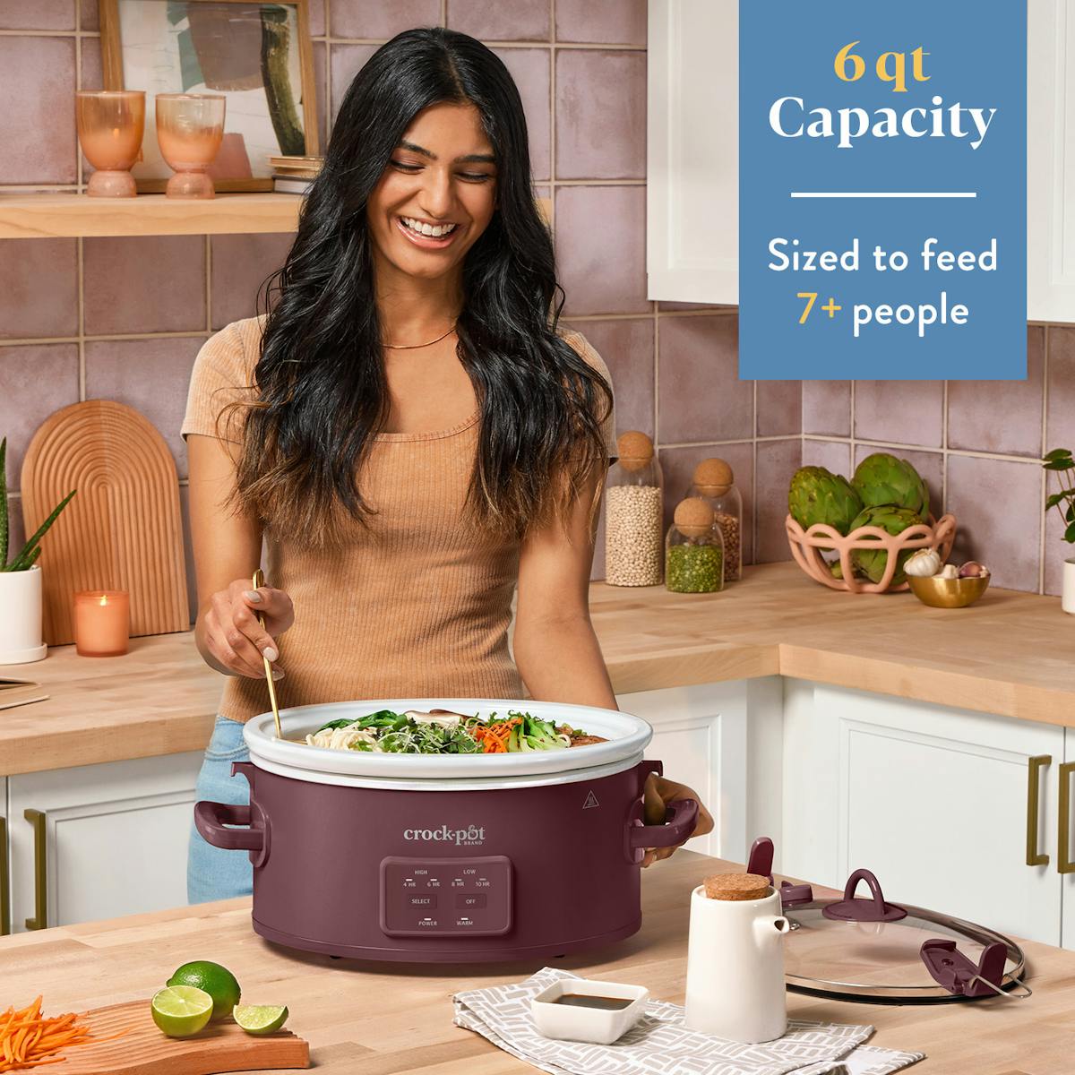 Crock-Pot 6 Qt. Cook & Carry Programmable Slow Cooker, Lambrusco — Product Information | Item Overview