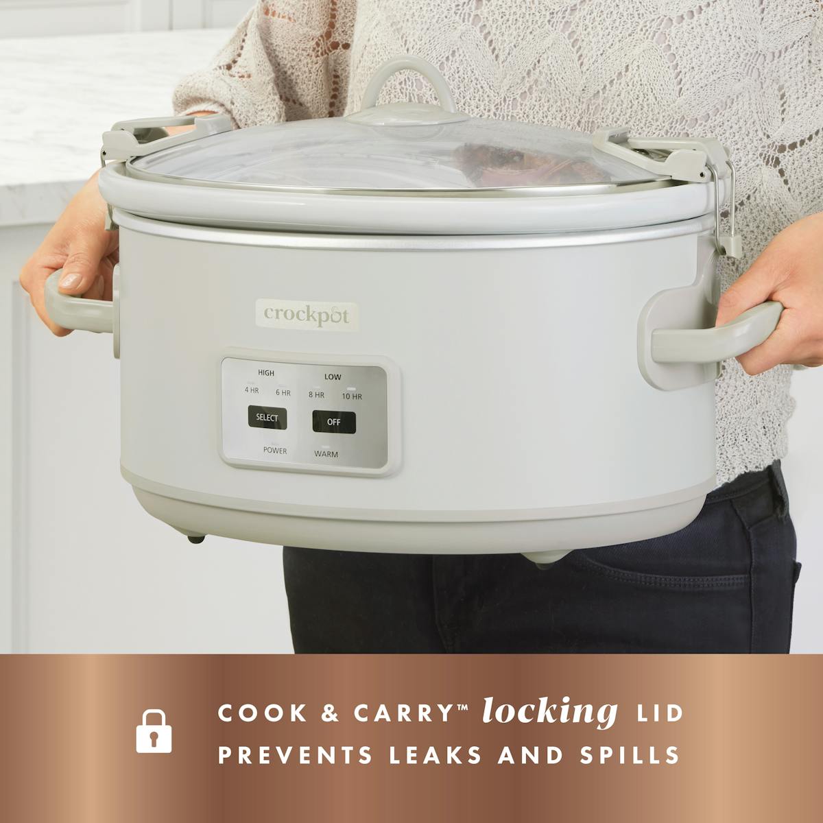 Crock-Pot 7-Quart Cook & Carry Slow Cooker, Mushroom | Item Details | Product Features