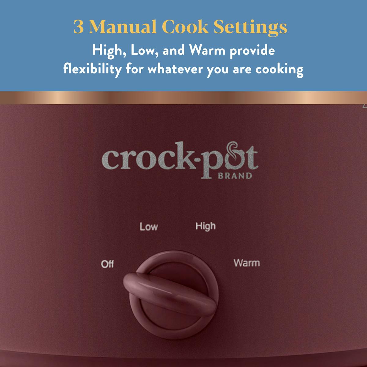 Crock-Pot Design Series 4.5 Qt. Manual Slow Cooker, Lambrusco — Product Information — Product Information