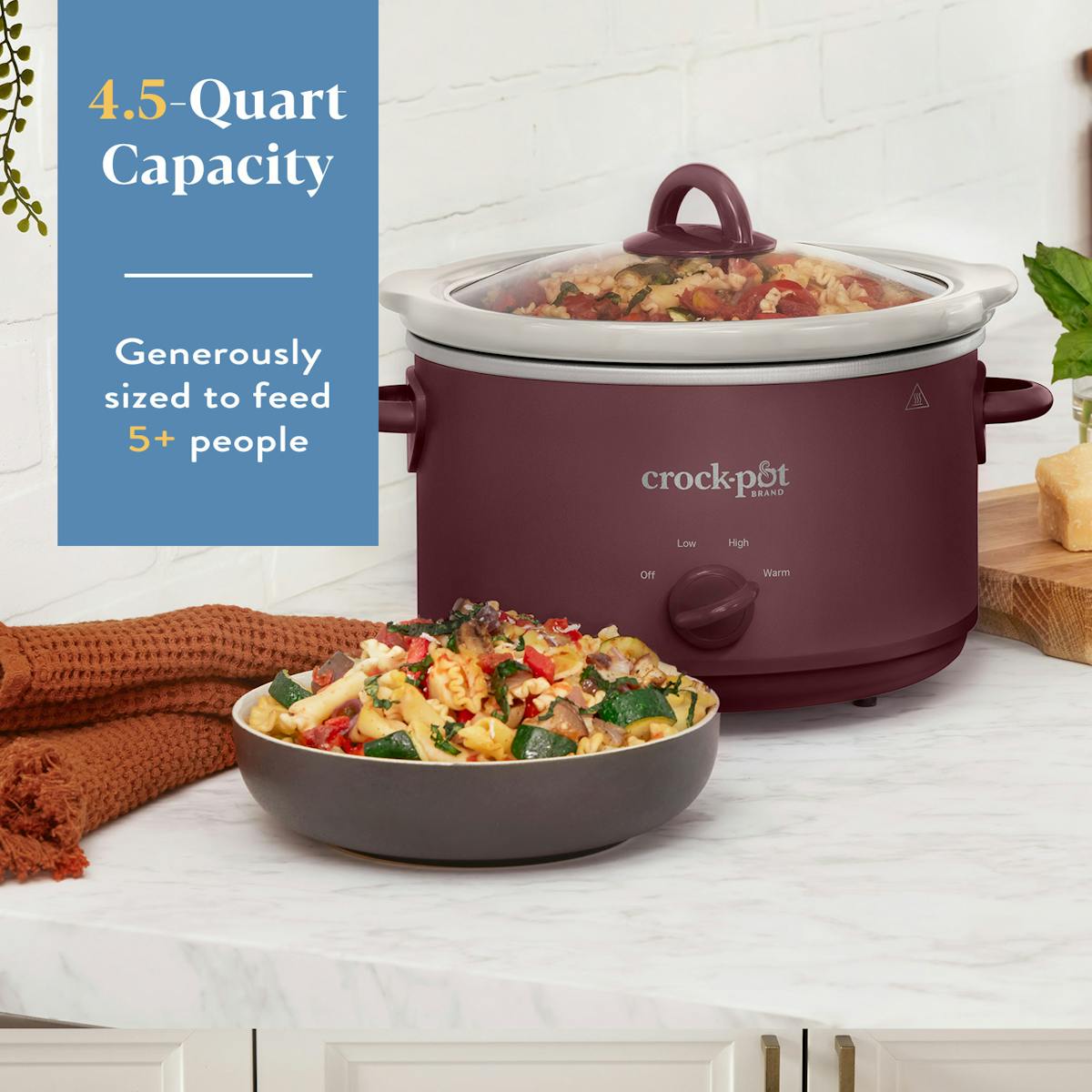 Crock-Pot Design Series 4.5 Qt. Manual Slow Cooker, Lambrusco — Product Information — Product Information