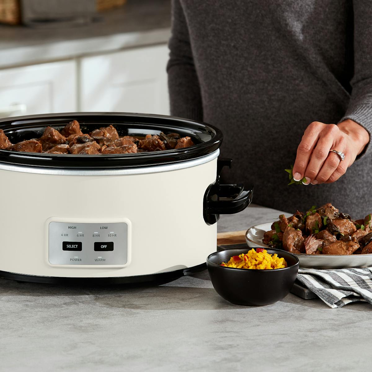 Crock-Pot Manual 6-Quart Cook & Carry Slow Cooker, Silver | Item Details | Product Features