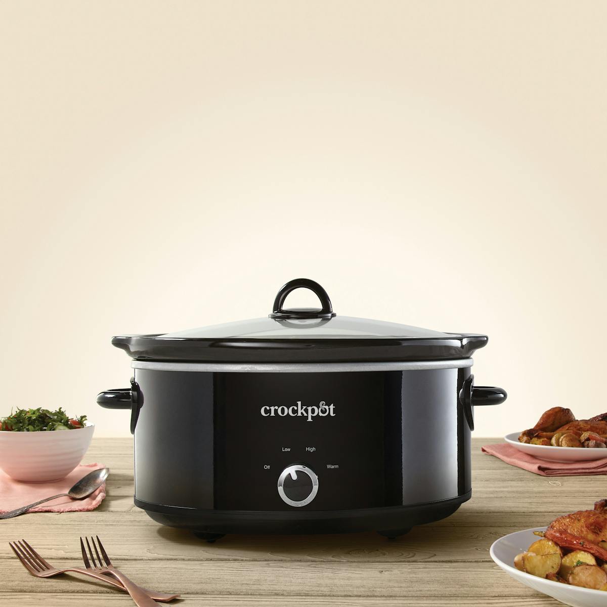 Crock-Pot Manual 7-Quart Slow Cooker, Black | Item Details — Full Product Details