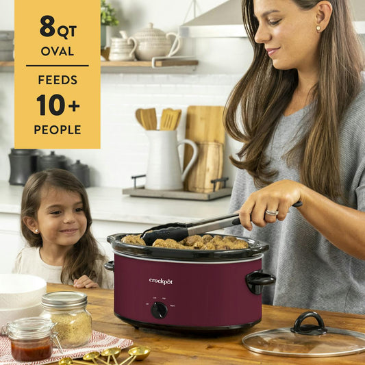 Crock-Pot Manual 8-Quart Slow Cooker, Rhubarb — Product Details — Item Information