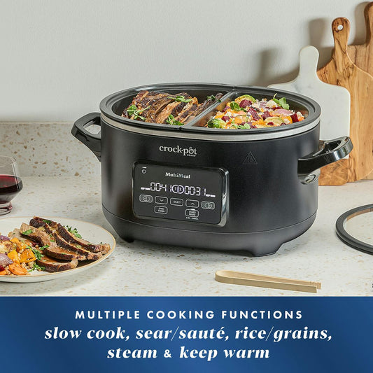 Crock-Pot MultiMeal Multicooker and Programmable Slow Cooker, Speckled Black | Product Overview | Item Overview