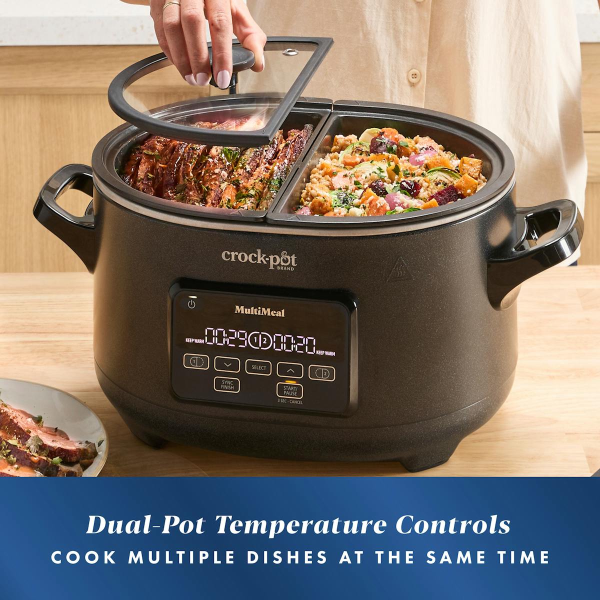 Crock-Pot MultiMeal Multicooker and Programmable Slow Cooker, Speckled Black | Product Overview | Item Overview