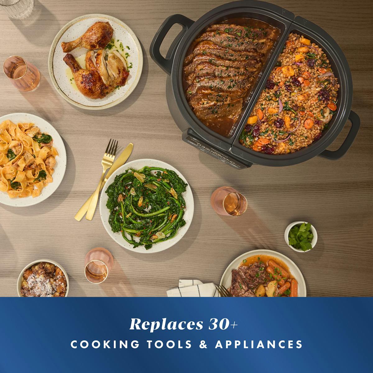 Crock-Pot MultiMeal Multicooker and Programmable Slow Cooker, Speckled Black | Product Overview | Item Overview