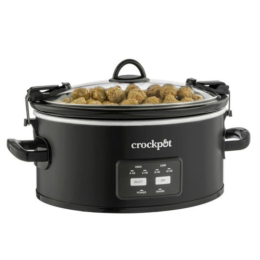 Crock-Pot One-Touch Control 6-Quart Cook & Carry Slow Cooker, Matte Black — Product Information — Item Information