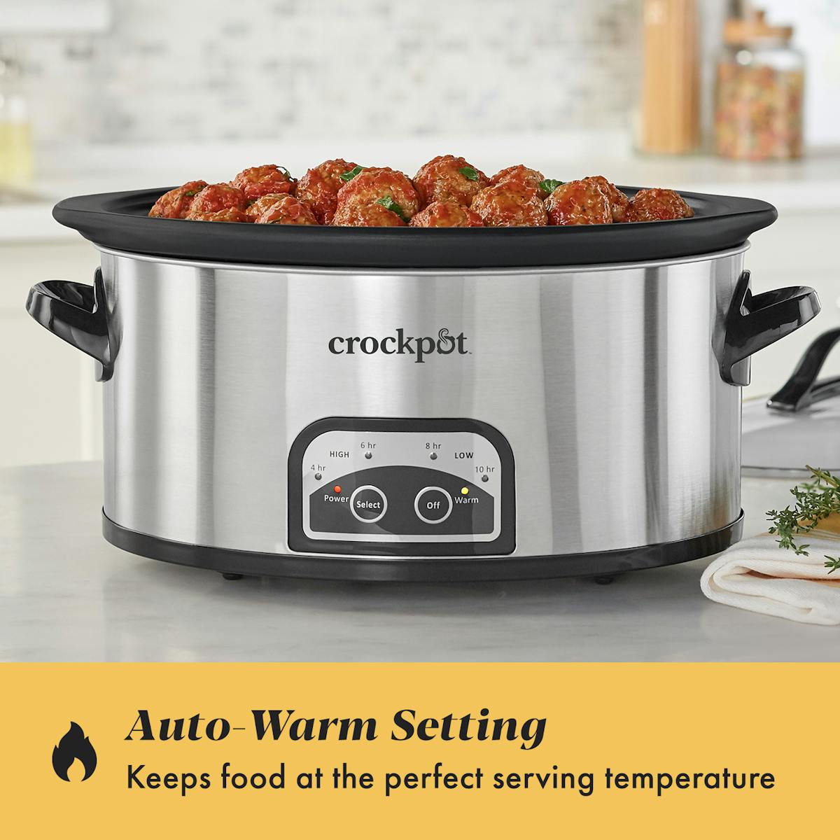 Crock-Pot One Touch Control 6-Quart Easy-to-Clean Slow Cooker, Stainless Steel — Product Information — Product Details