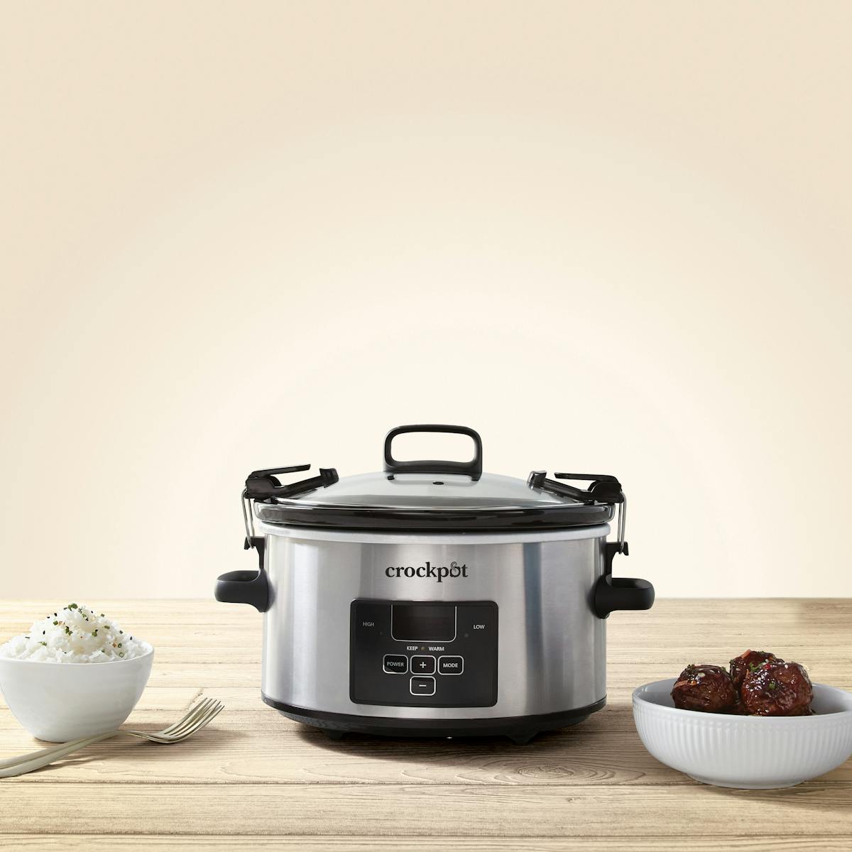 Crock-Pot Programmable 4-Quart Cook & Carry Slow Cooker, Stainless Steel — Product Details — Product Facts