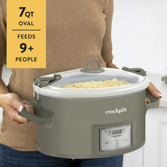 Crock-Pot Programmable 7-Quart Cook and Carry Slow Cooker, Grey — Product Information — Product Information