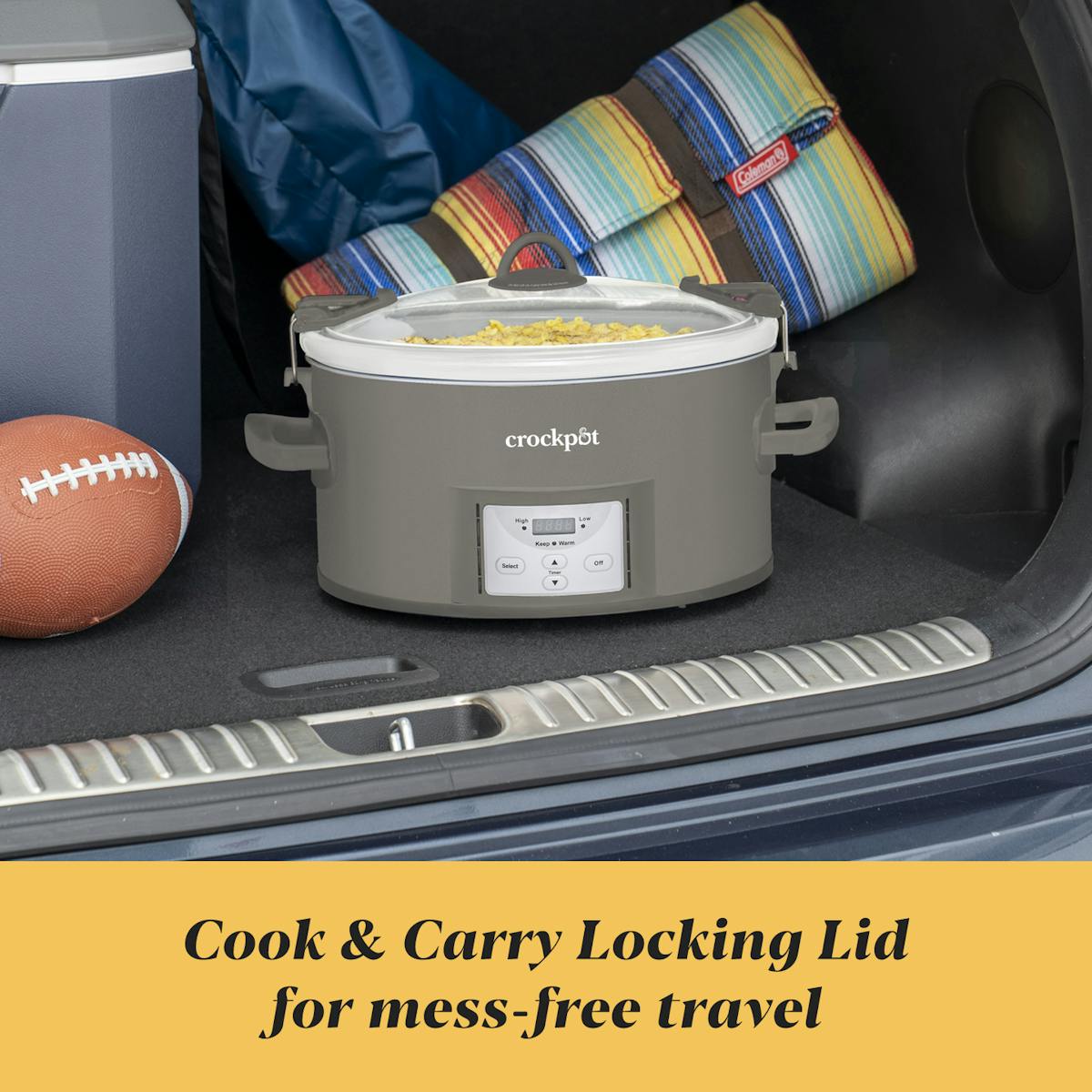 Crock-Pot Programmable 7-Quart Cook and Carry Slow Cooker, Grey — Product Information — Product Information