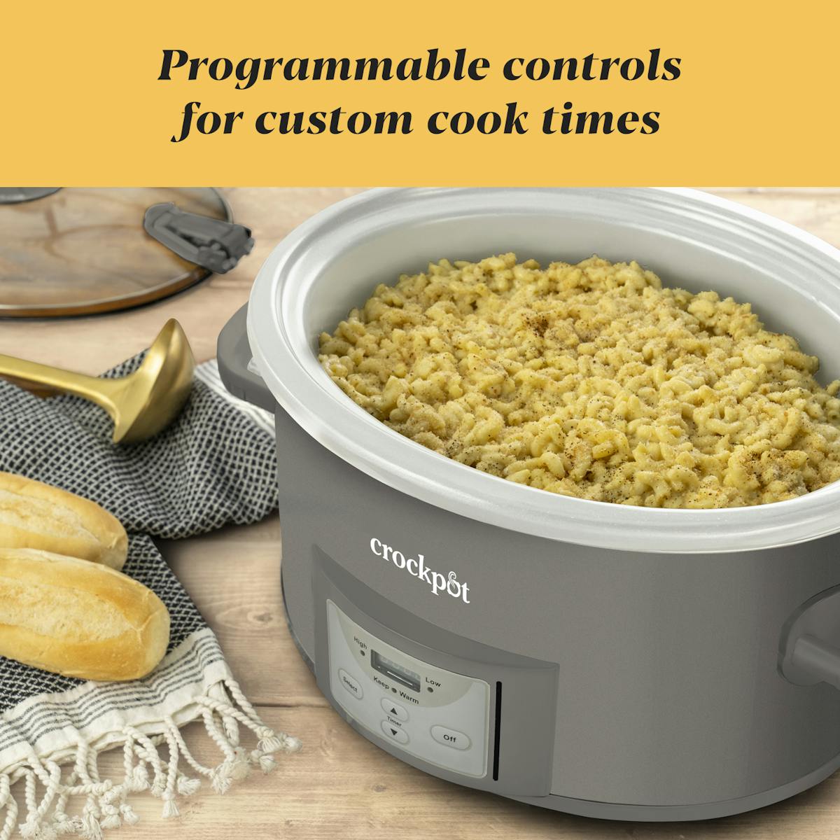 Crock-Pot Programmable 7-Quart Cook and Carry Slow Cooker, Grey — Product Information — Product Information