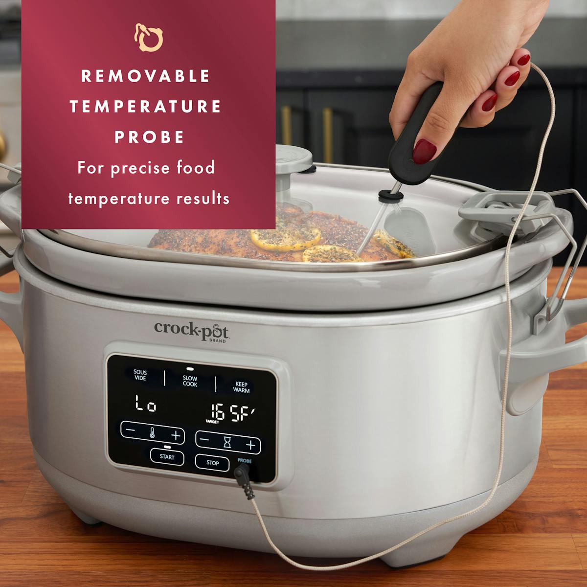 Crock-Pot Programmable 7-Quart Cook & Carry Slow Cooker with Sous Vide, Stainless Steel — Product Details — Details and Specifications