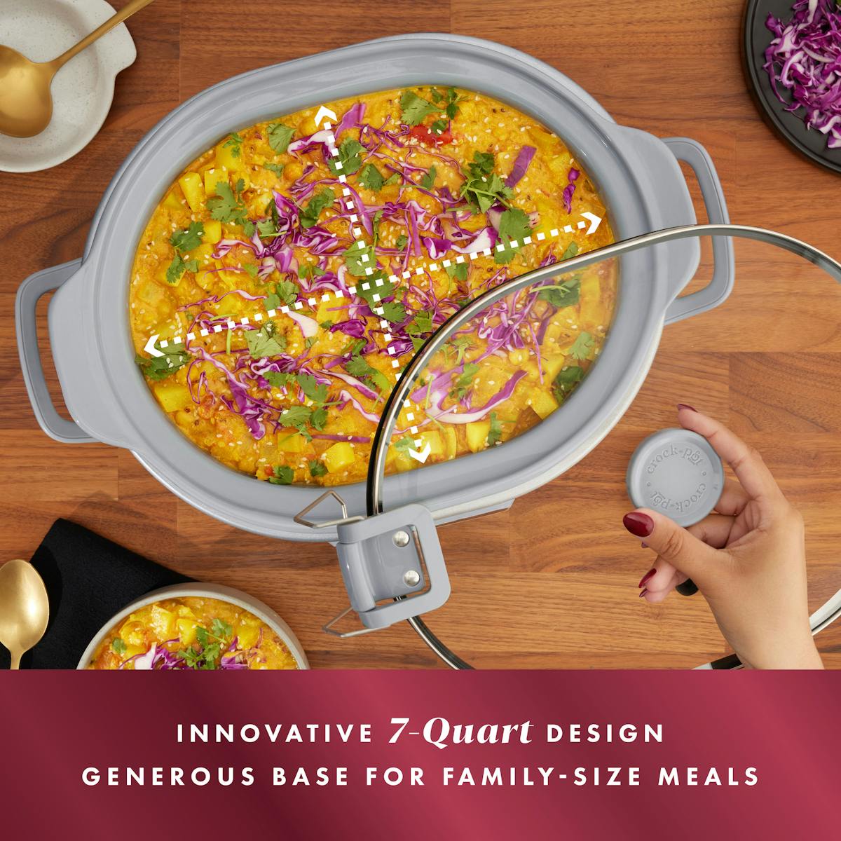 Crock-Pot Programmable 7-Quart Cook & Carry Slow Cooker with Sous Vide, Stainless Steel — Product Details — Details and Specifications