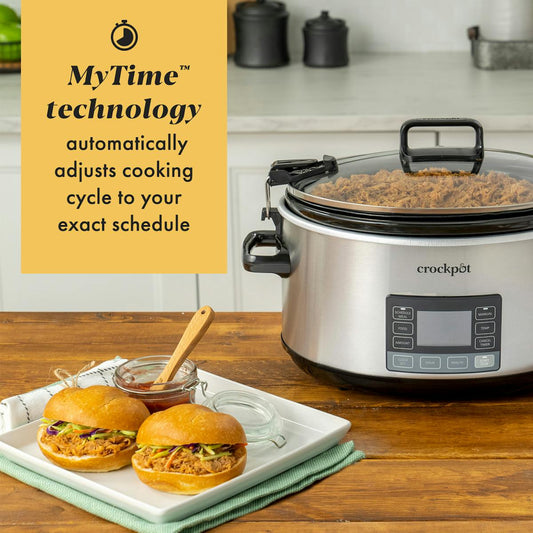 Crock-Pot Programmable 7-Quart MyTime Cook & CarrySlow Cooker, Stainless Steel | Item Details | Product Overview