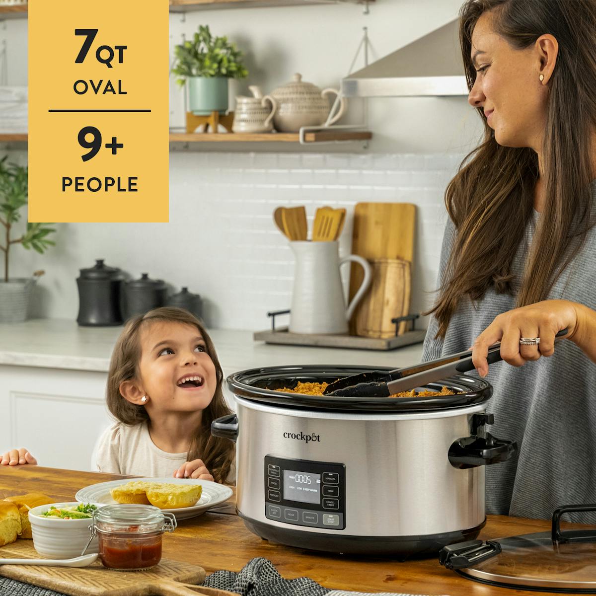 Crock-Pot Programmable 7-Quart MyTime Cook & CarrySlow Cooker, Stainless Steel | Item Details | Product Overview